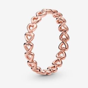 Authentic Pandora hearts rose gold band